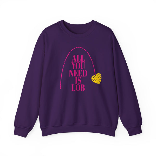 ALL YOU NEED IS LOB Unisex Crewneck Sweatshirt in Magenta