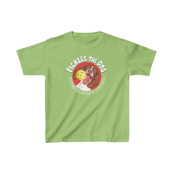 PICKLES THE DOG Kids Unisex Pickleball Tee