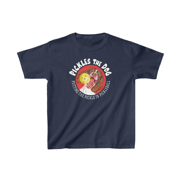 PICKLES THE DOG Kids Unisex Pickleball Tee