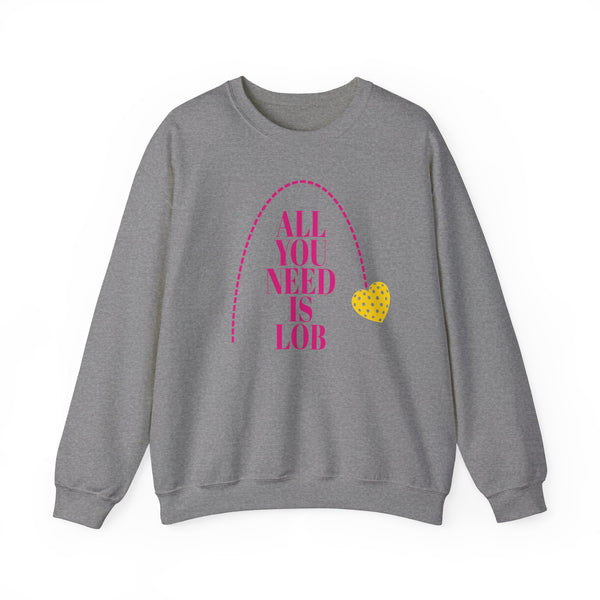 ALL YOU NEED IS LOB Unisex Crewneck Sweatshirt in Magenta