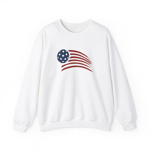 PICKLEBALL USA PAINTED FLAG  Unisex Crewneck Sweatshirt