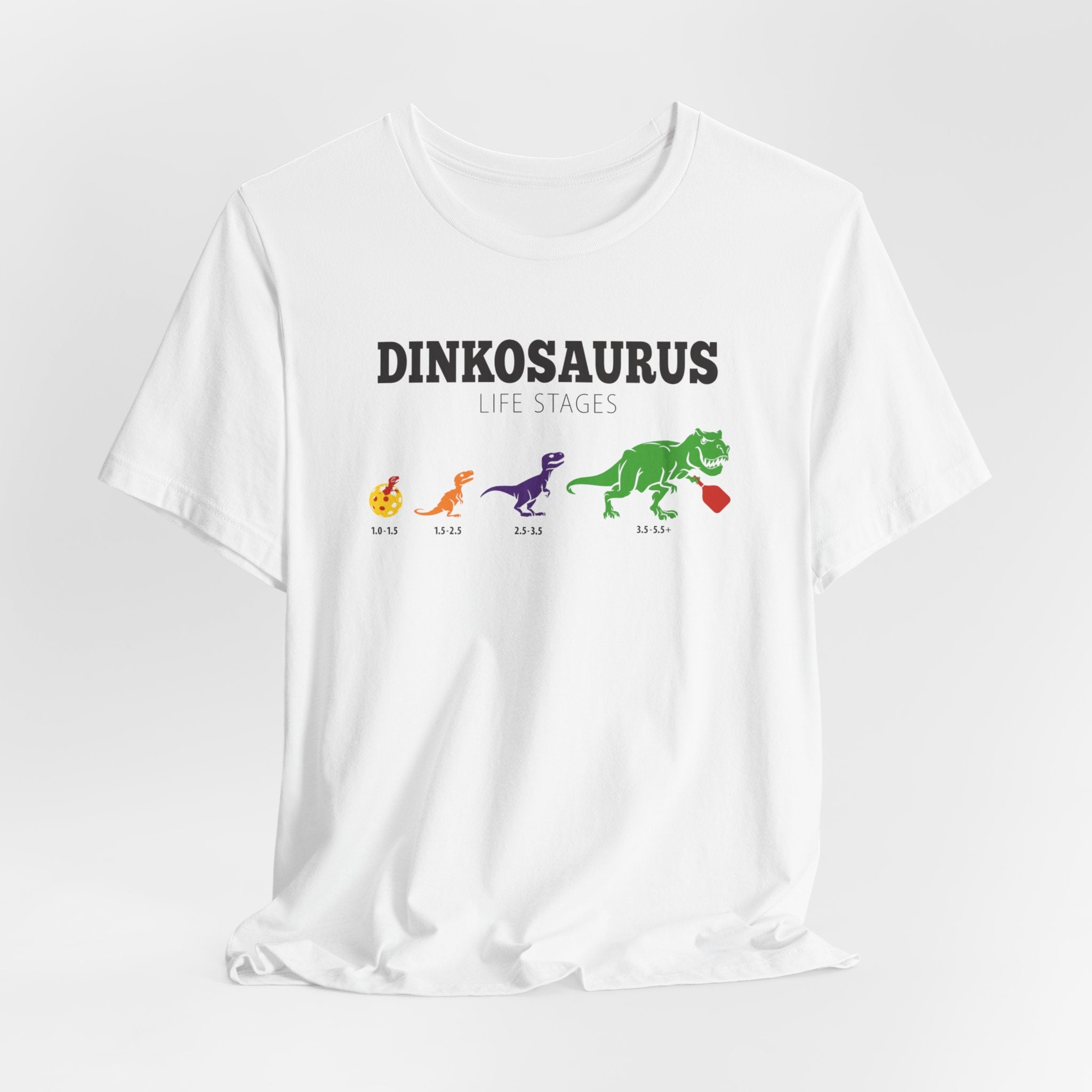 DINKOSAURUS LIFE STAGES Unisex Pickleball Tee