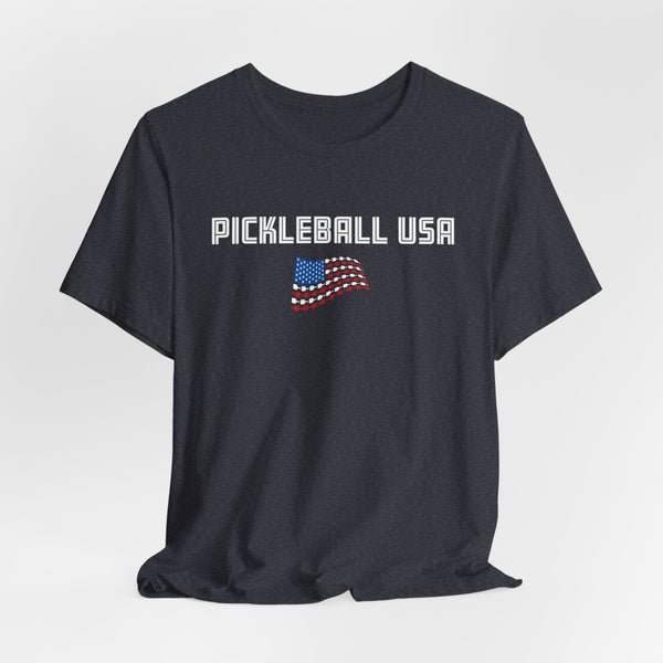 PICKLEBALL USA WAVING FLAG Unisex Tee